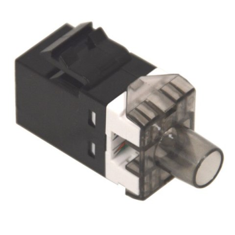 Gniazdo keystone RJ45 kat.6 nieekranowane czarne