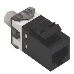 Gniazdo keystone RJ45 kat.6 nieekranowane czarne