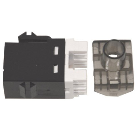 Gniazdo keystone RJ45 kat.6 nieekranowane czarne