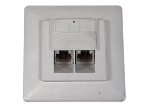 Gniazdo podtynkowe 2x RJ45 UTP5e