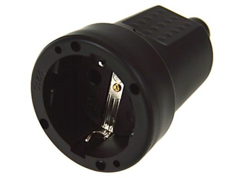 Gniazdo zasilające 230V Uni-Shuko na kabel gum ---