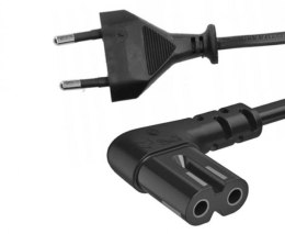 Kabel zasilający AC atestowany 1,5m kątowy