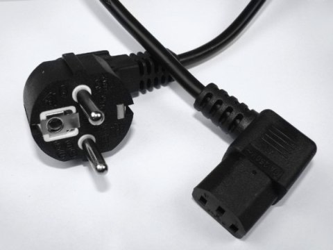 Kabel zasilający komputerowy kątowy 3m