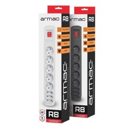 Listwa przepięciowa 8 gniazd 1,5m czarna ARMAC R8