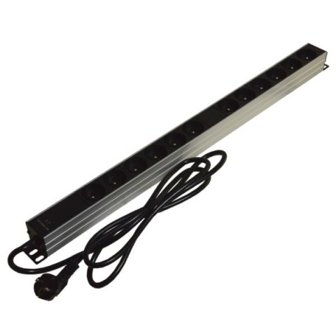 Listwa zasilająca 1U 19" 12 gniazd pionowa