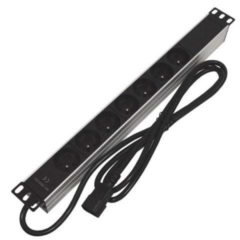 Listwa zasilająca 1U 19" 7 gniazd wtyk C14