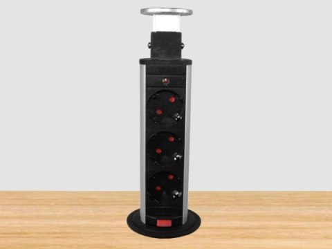 Listwa zasilająca COLUMN KZ 3 gniazda schuko 2m