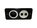 Media port Cova 1*230V 1*RJ45 1*RJ11 czarny