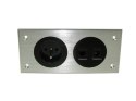 Media port Cova 1*230V 1*RJ45 1*RJ11 srebrny