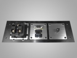 Media port Cova 1*230V 1*RJ45 1*VGA 1*mały jack