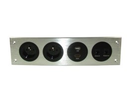 Media port Cova 2*230V 1*HDMI 1*USB 1*RJ45 1RJ11