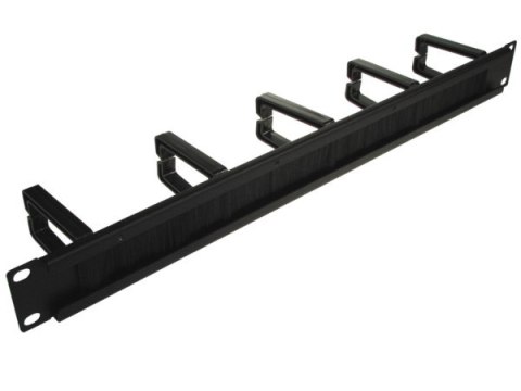 Organizator kabli 1U 5 uchwytów metal szczotkowy