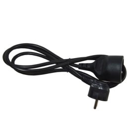 Przedłużacz 1 gniazdo 3x1mm2 1,5m czarny