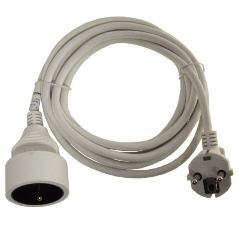 Przedłużacz 1 gniazdo 3x1mm2 3m biały