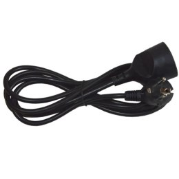 Przedłużacz 1 gniazdo 3x1mm2 3m czarny