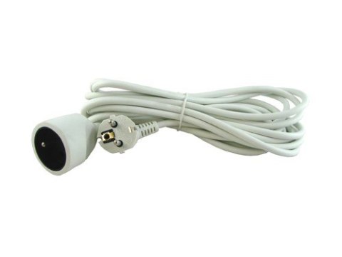Przedłużacz 1 gniazdo 3x1mm2 5m biały