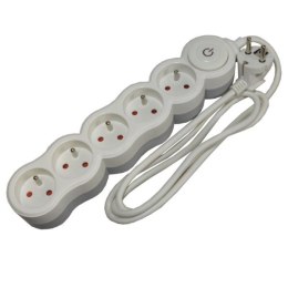 Przedłużacz 5 gniazd+wyłącznik 1,5m