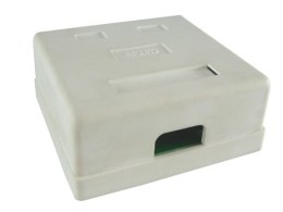 Puszka natynkowa cat5e 2x RJ-45 UTP zatrzaskowa