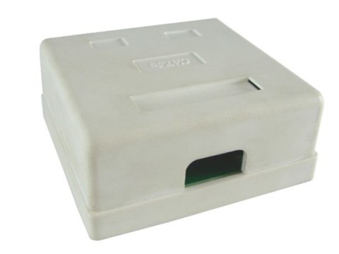 Puszka natynkowa cat5e 2x RJ-45 UTP zatrzaskowa