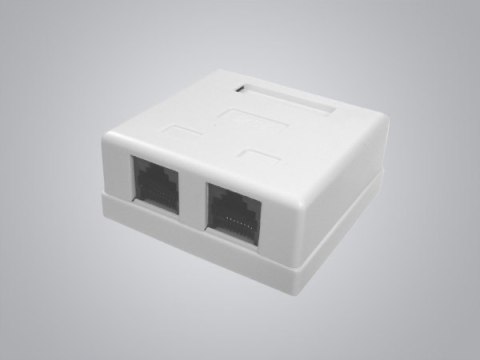 Puszka natynkowa cat6 2x RJ-45 UTP zatrzaskowa