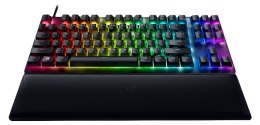 Razer Łowca V2 bez klaw. num., klaw. do gier, optyczna, LED RGB, Stany Zjednoczone, czarny, przewodowe, klikający fioletowy prze RAZER