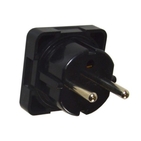 Redukcja wtyk PL-gniazdo uniwersalne AC czarna