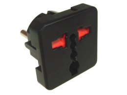 Redukcja wtyk PL/gniazdo uniwersalne czarna