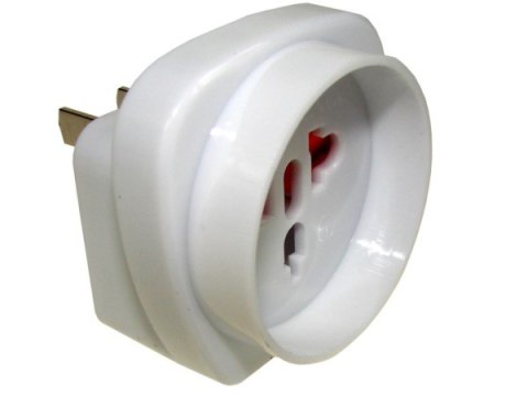 Redukcja wtyk USA/gniazdo uniwersalne AC biała