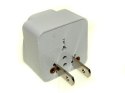 Redukcja wtyk USA/gniazdo uniwersalne AC biała