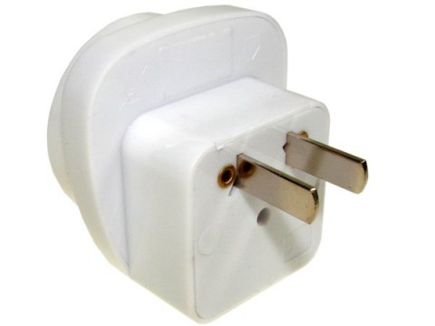Redukcja wtyk USA/gniazdo uniwersalne AC biała
