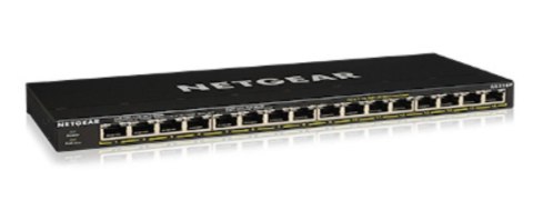Switch Netgear GS316P-100EUS 16p PoE 115W* (PoE+: 16p) Unmanaged Gigabit NETGEAR