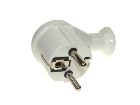 Wtyczka kątowa rozbieralna Uni-Schuko 2p+Z biała