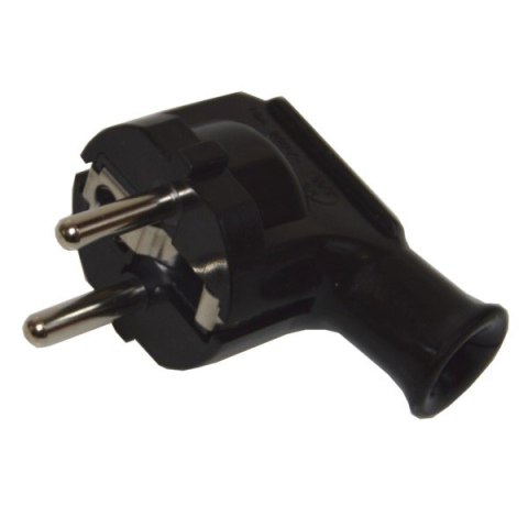 Wtyczka kątowa rozbieralna Uni-Schuko 2p+Z czarna