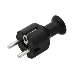 Wtyczka prosta rozbieralna Uni-Schuko 2p+Z czarna