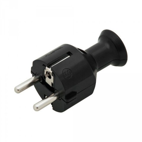 Wtyczka prosta rozbieralna Uni-Schuko 2p+Z czarna