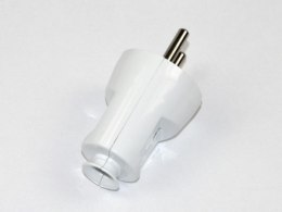 Wtyczka prosta rozbieralna z uziemieniem biała