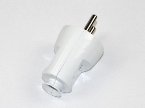 Wtyczka prosta rozbieralna z uziemieniem biała