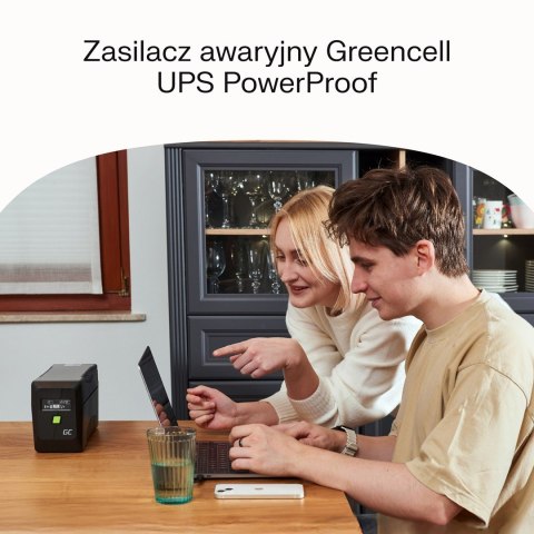 GREEN CELL UPS POWERPROOF 600W/1000VA MODYFIKOWANA SINUSOIDA Green Cell