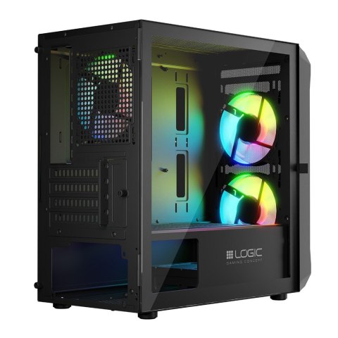 LOGIC OBUDOWA PORTOS ARGB MINI USB 3.0 BLACK LOGIC