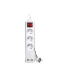 Przedłużacz 3 gniazda+wyłącznik 5m + 2 gniazda USB