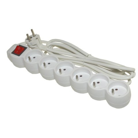 Przedłużacz 6 gniazd+wyłącznik 3m