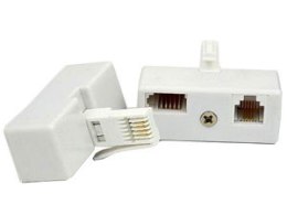 Redukcja telefoniczna wtyk UK/gniazdo mod. + gniaz