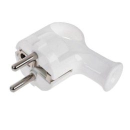 Wtyczka kątowa rozbieralna Uni-Schuko 2p+Z biała z