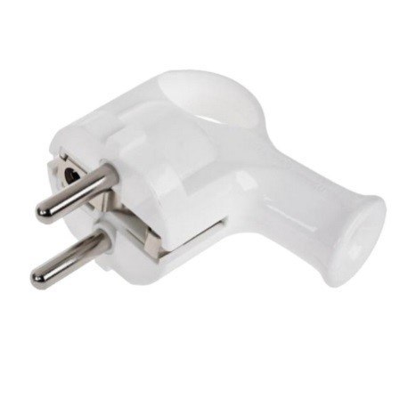 Wtyczka kątowa rozbieralna Uni-Schuko 2p+Z biała z