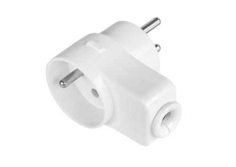 Wtyczka kątowa z gniazdem i uziemieniem WTG-10 ELGOTECH