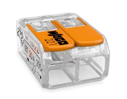 Złączka WAGO 221-412 uniwersalna linka, drut 2x0,2