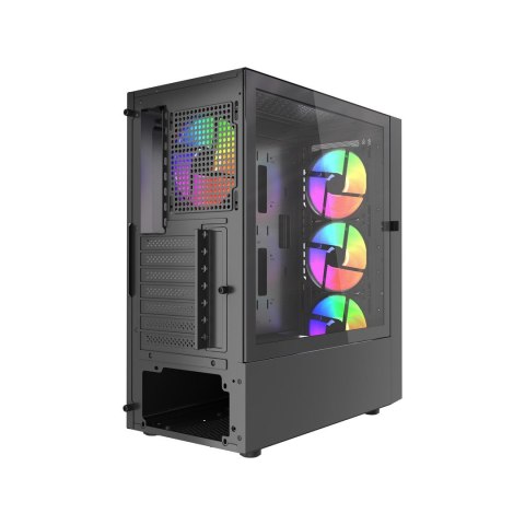 GEMBIRD OBUDOWA FORNAX 4300 MIDI-TOWER (2X USB 3.1, 1X USB 2.0) 4X FAN, CZARNA GEMBIRD