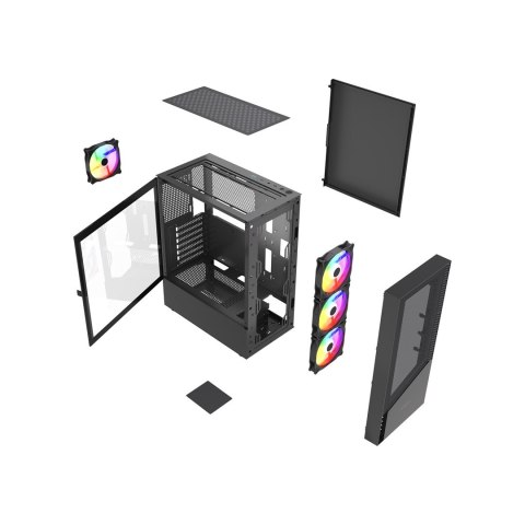 GEMBIRD OBUDOWA FORNAX 4300 MIDI-TOWER (2X USB 3.1, 1X USB 2.0) 4X FAN, CZARNA GEMBIRD