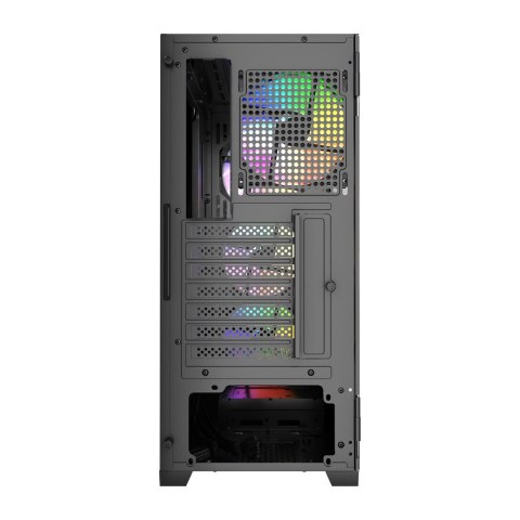 GEMBIRD OBUDOWA FORNAX 900ARGB MIDI-TOWER (2X USB 3.1, 1X USB TYPE-C) 4X FAN, CZARNA GEMBIRD