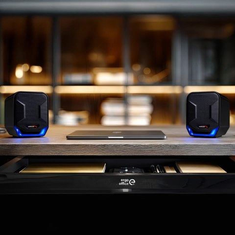 Głośniki komputerowe 6W USB Blue&Black Audiocore AC865 B